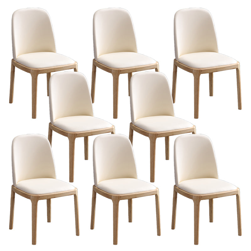 Modern Style Parsons Chairs Faux Leather Dining Chair for Dining Room