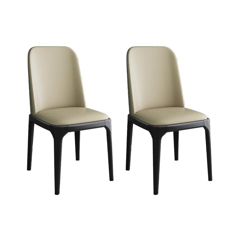 Modern Style Parsons Chairs Faux Leather Dining Chair for Dining Room