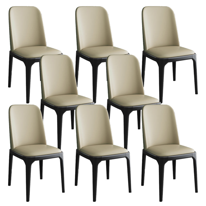 Modern Style Parsons Chairs Faux Leather Dining Chair for Dining Room