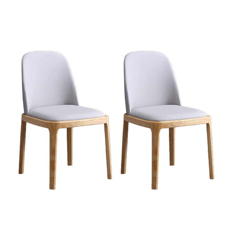 Modern Style Parsons Chairs Faux Leather Dining Chair for Dining Room