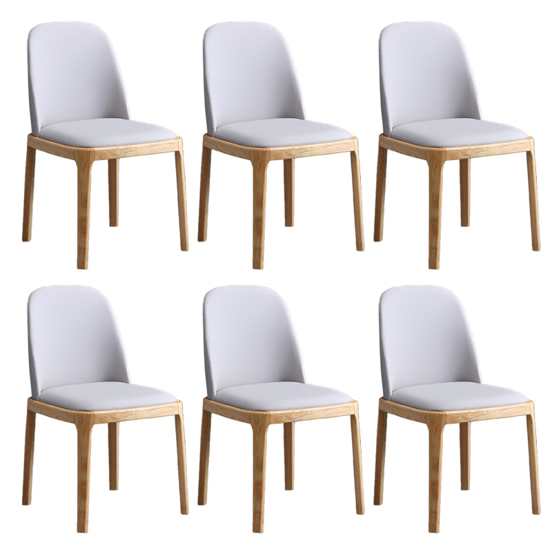 Modern Style Parsons Chairs Faux Leather Dining Chair for Dining Room