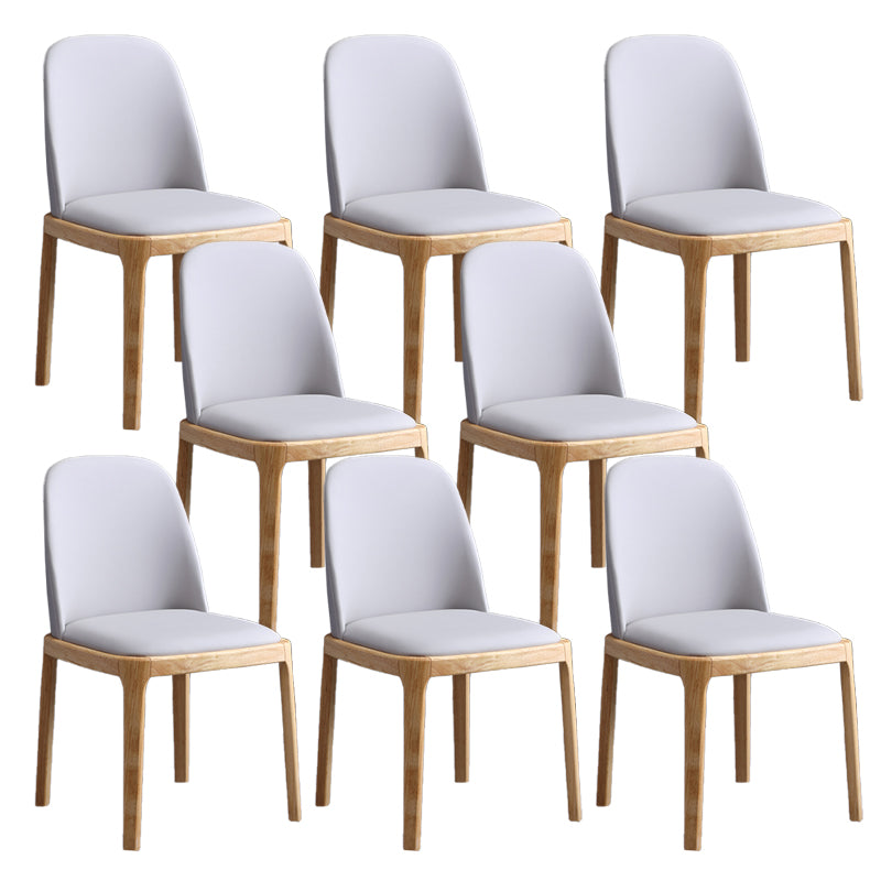 Modern Style Parsons Chairs Faux Leather Dining Chair for Dining Room