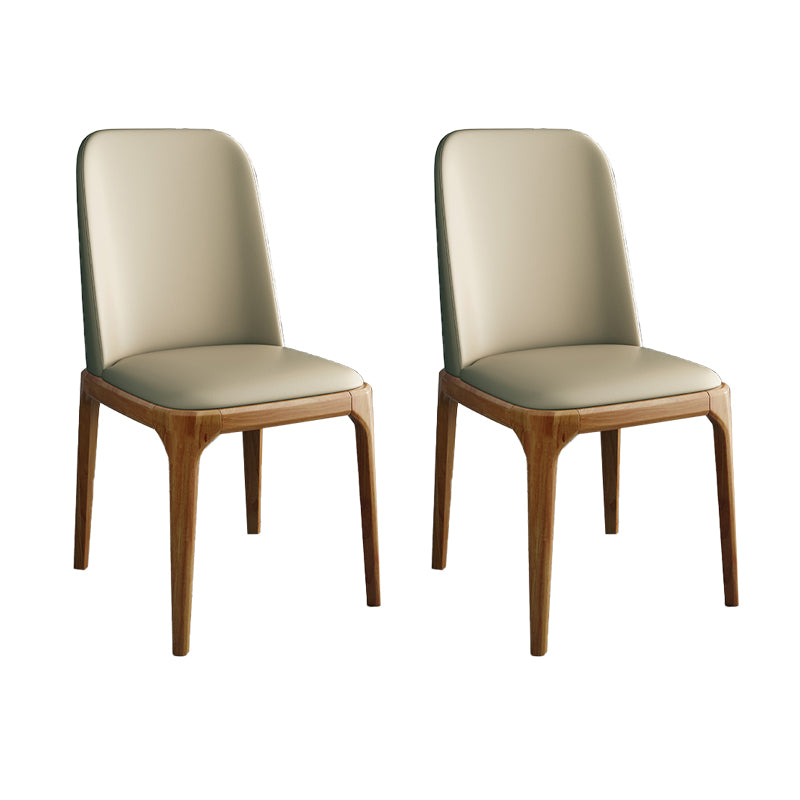 Modern Style Parsons Chairs Faux Leather Dining Chair for Dining Room
