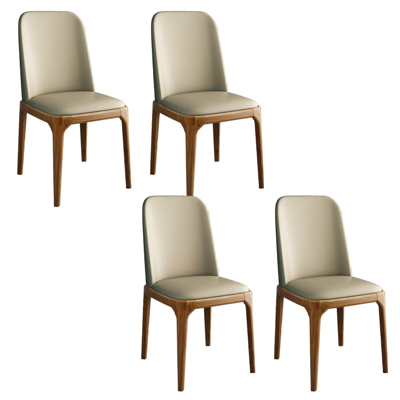 Modern Style Parsons Chairs Faux Leather Dining Chair for Dining Room