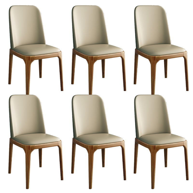Modern Style Parsons Chairs Faux Leather Dining Chair for Dining Room