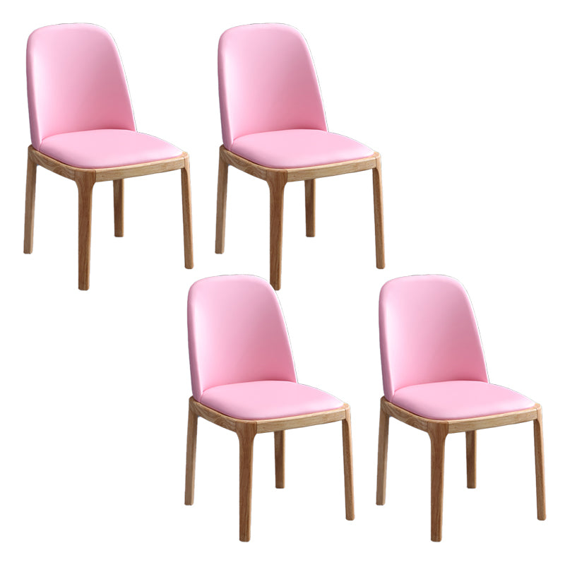 Modern Style Parsons Chairs Faux Leather Dining Chair for Dining Room