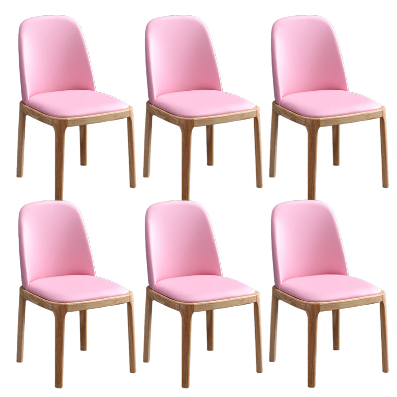 Modern Style Parsons Chairs Faux Leather Dining Chair for Dining Room