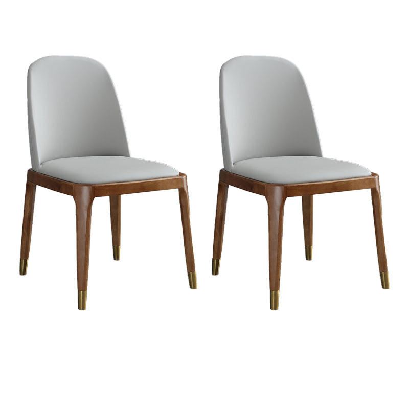 Modern Style Parsons Chairs Faux Leather Dining Chair for Dining Room