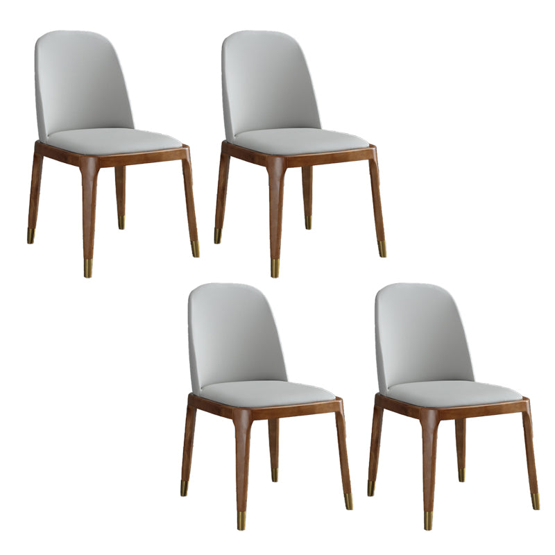 Modern Style Parsons Chairs Faux Leather Dining Chair for Dining Room