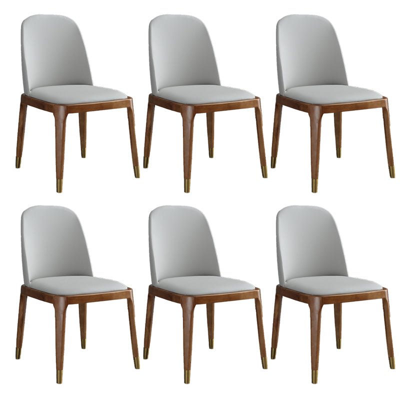 Modern Style Parsons Chairs Faux Leather Dining Chair for Dining Room