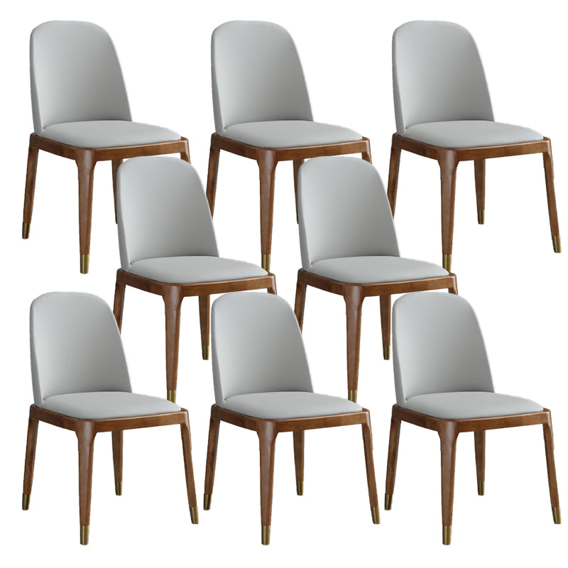 Modern Style Parsons Chairs Faux Leather Dining Chair for Dining Room