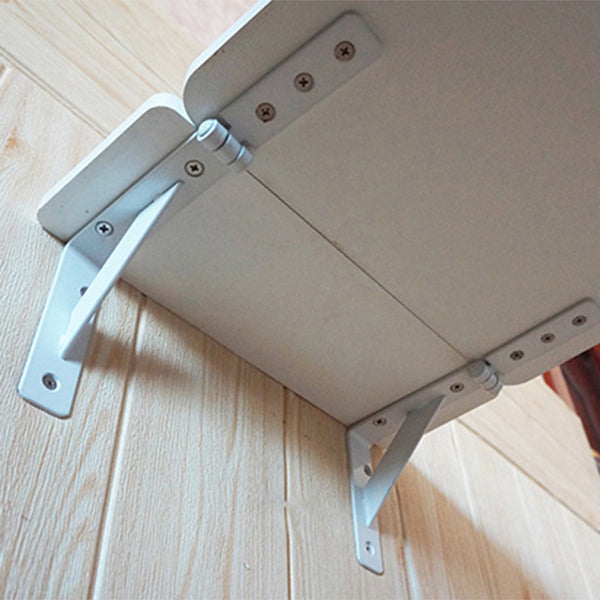 White Manufactured Wood Bistro Table Foldable Pub Table for Living Room