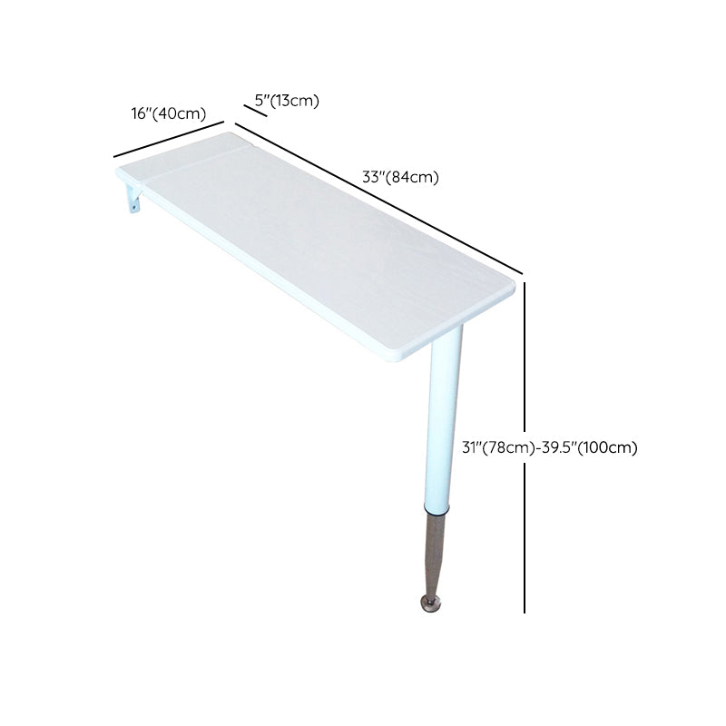 White Manufactured Wood Bistro Table Foldable Pub Table for Living Room