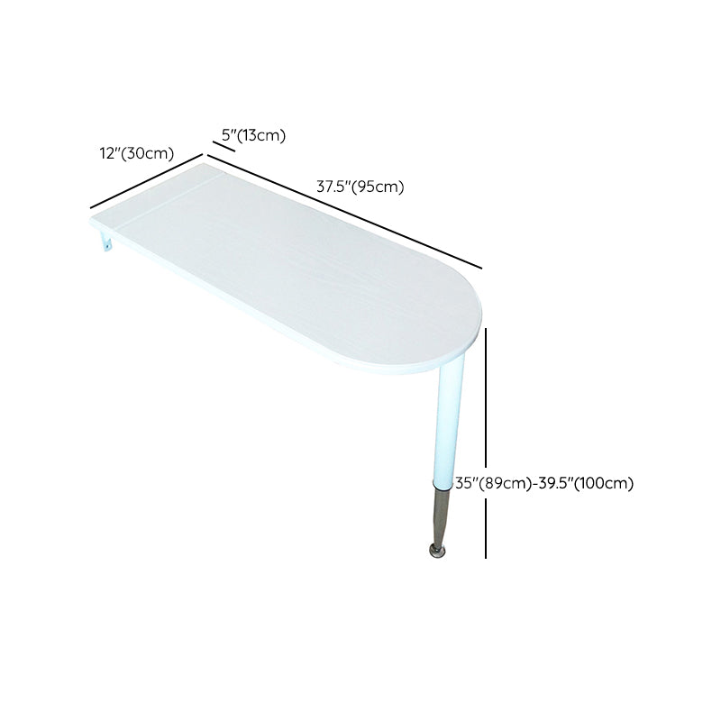 White Manufactured Wood Bistro Table Foldable Pub Table for Living Room