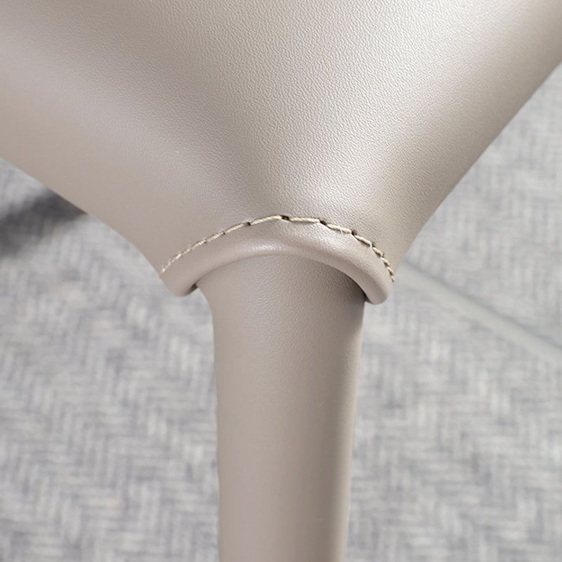 Faux Leather Bar and Counter Stool Nordic Style Patio Stool with Backrest