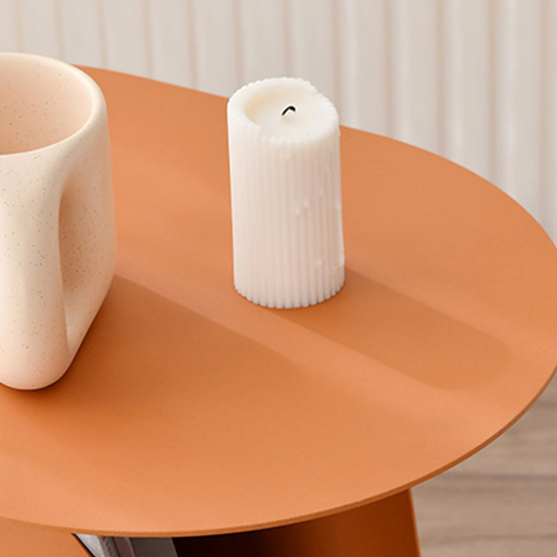 Contemporary Bedside Cabinet Open Storage Metal Accent Table Nightstand for Bedroom