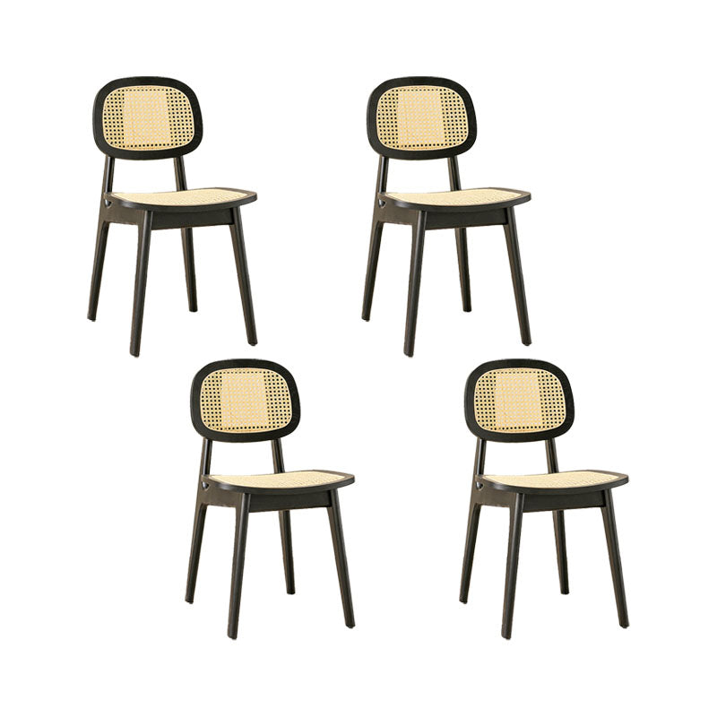 Solid Wood Dining Room Chairs Industrial Style Open Back Side Chair