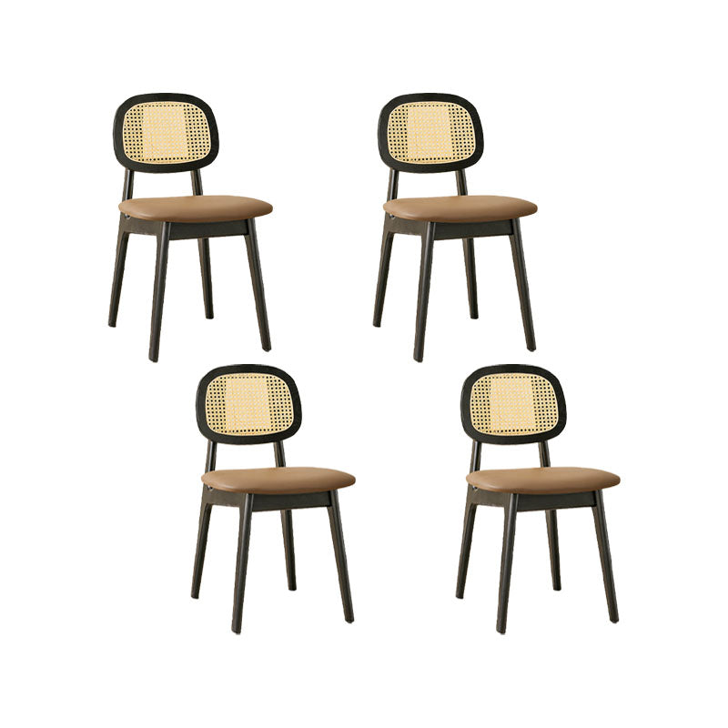 Solid Wood Dining Room Chairs Industrial Style Open Back Side Chair