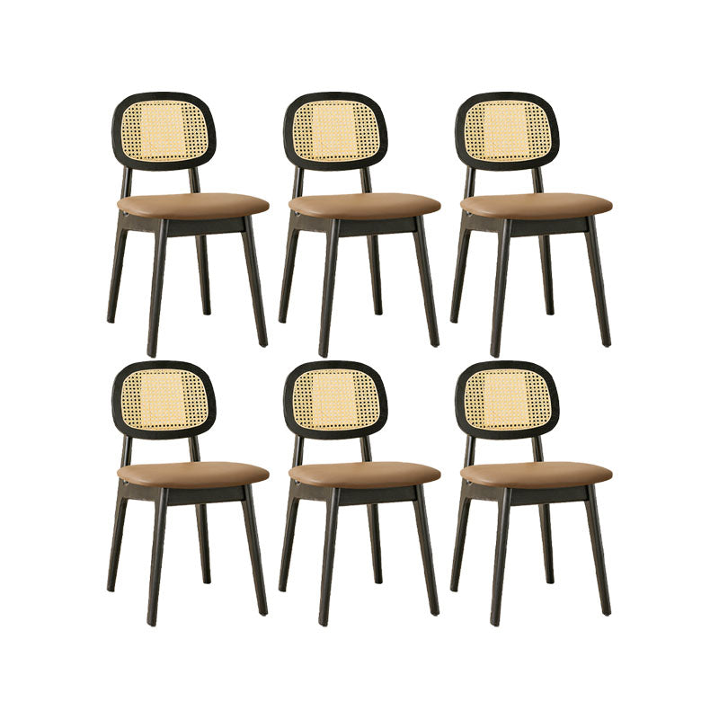 Solid Wood Dining Room Chairs Industrial Style Open Back Side Chair