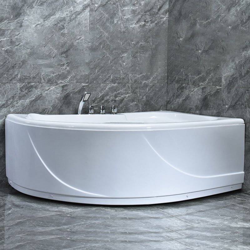 Corner Soaking Acrylic Bathtub Antique Finish Back to Wall Bath Tub