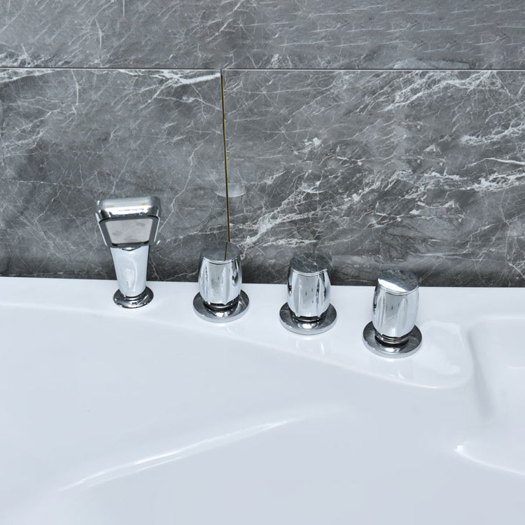 Corner Soaking Acrylic Bathtub Antique Finish Back to Wall Bath Tub