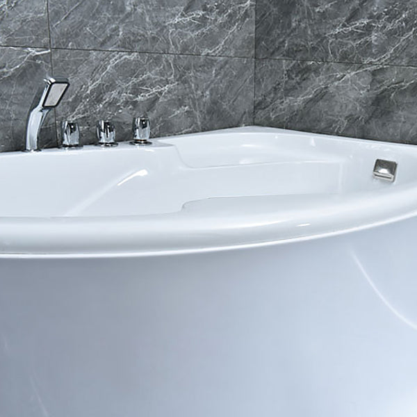 Corner Soaking Acrylic Bathtub Antique Finish Back to Wall Bath Tub