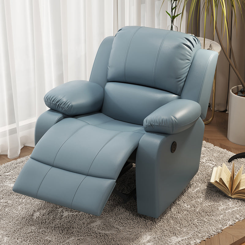 Contemporary Solid Color Standard Recliner Faux Leather Recliner Chair