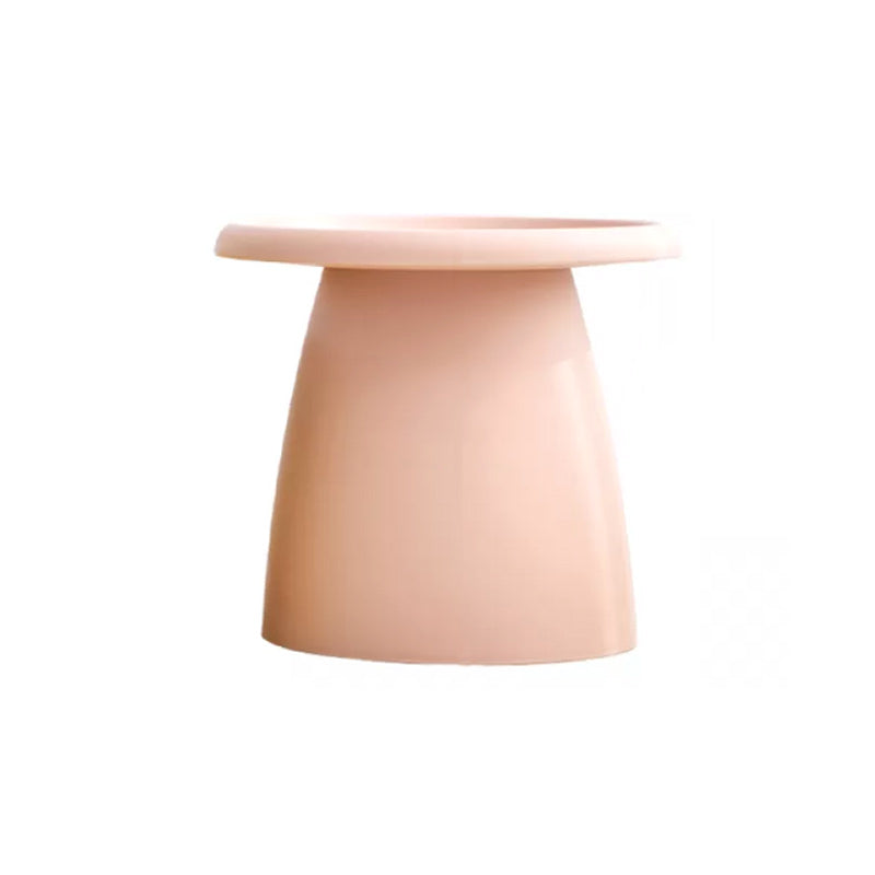Glam Corner Table Plastic Round Pedestal Side End Snack Table