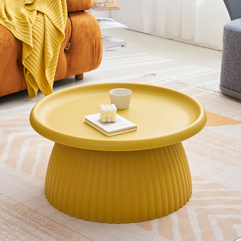 Glam Corner Table Plastic Round Pedestal Side End Snack Table