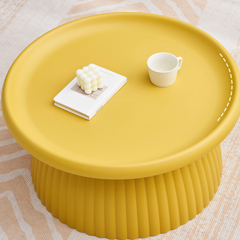 Glam Corner Table Plastic Round Pedestal Side End Snack Table