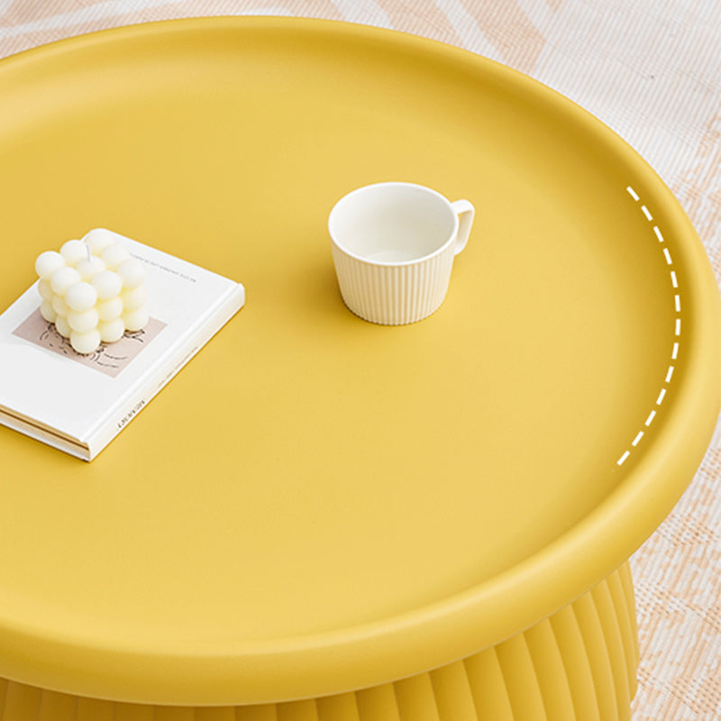 Glam Corner Table Plastic Round Pedestal Side End Snack Table