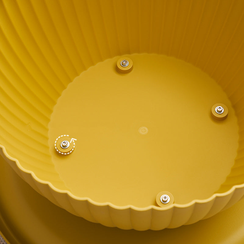 Glam Corner Table Plastic Round Pedestal Side End Snack Table