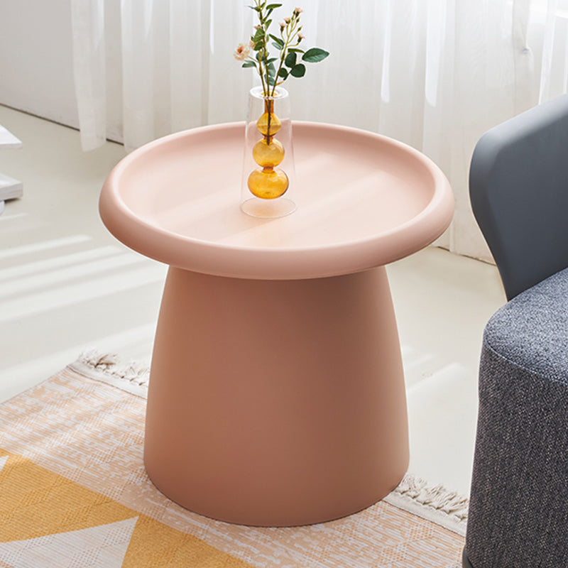 Glam Corner Table Plastic Round Pedestal Side End Snack Table