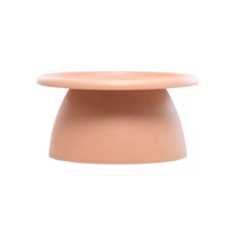 Glam Corner Table Plastic Round Pedestal Side End Snack Table