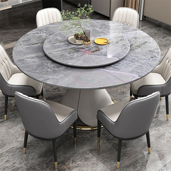 Round Sintered Stone Dining Table Convertible Dining Table for Kitchen