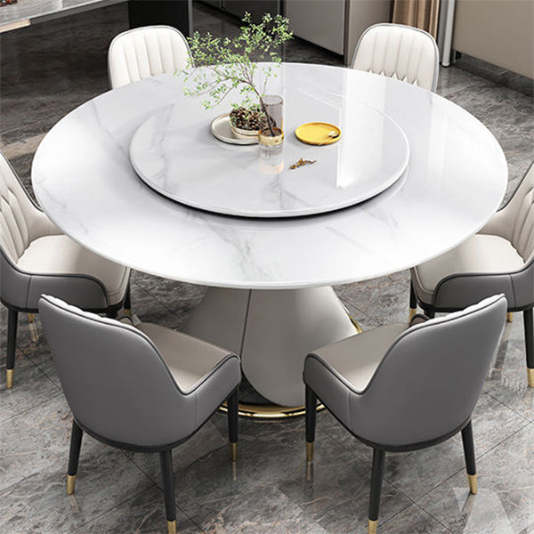 Round Sintered Stone Dining Table Convertible Dining Table for Kitchen