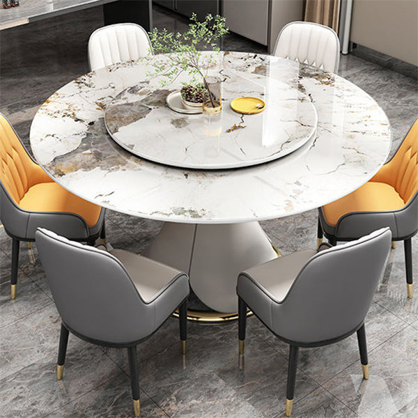 Round Sintered Stone Dining Table Convertible Dining Table for Kitchen