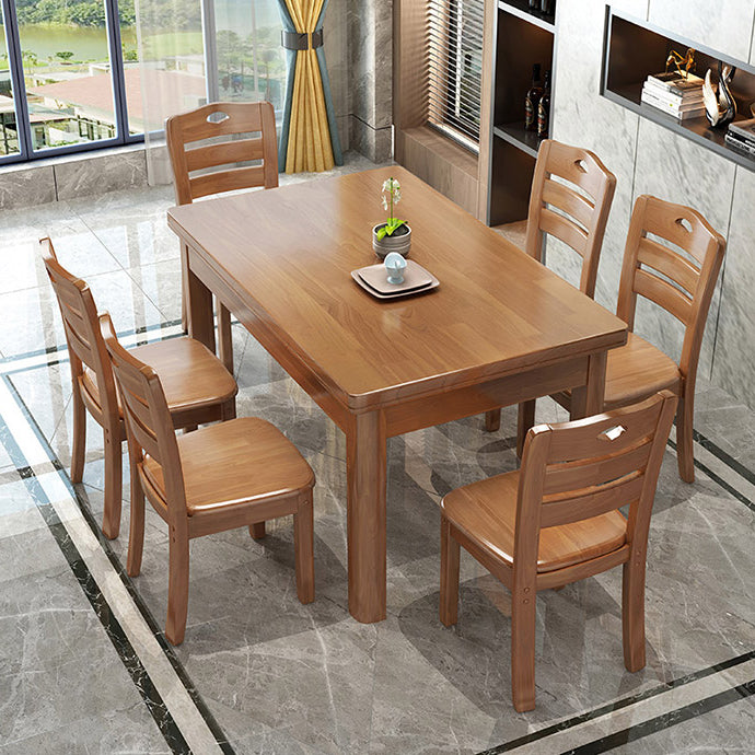Solid Wood Dining Table Rectangle Dining Table for Dining Room