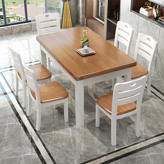 Solid Wood Dining Table Rectangle Dining Table for Dining Room