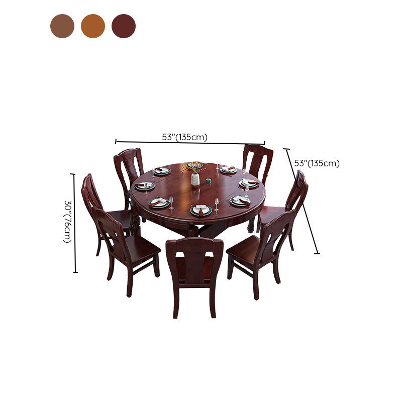 Traditional Oak Dining Table Extendable Dining Table for Kitchen