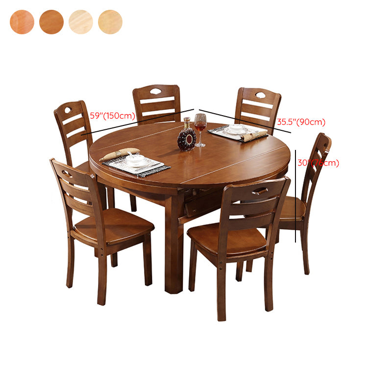 Modern Style Dining Table Solid Wood Butterfly Leaf Dining Table for Kitchen Use