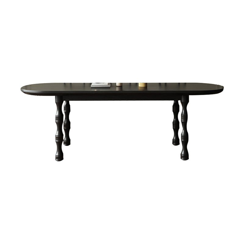Modern Dining Room Dinner Table Wood 4 Legs Dining Table in Black