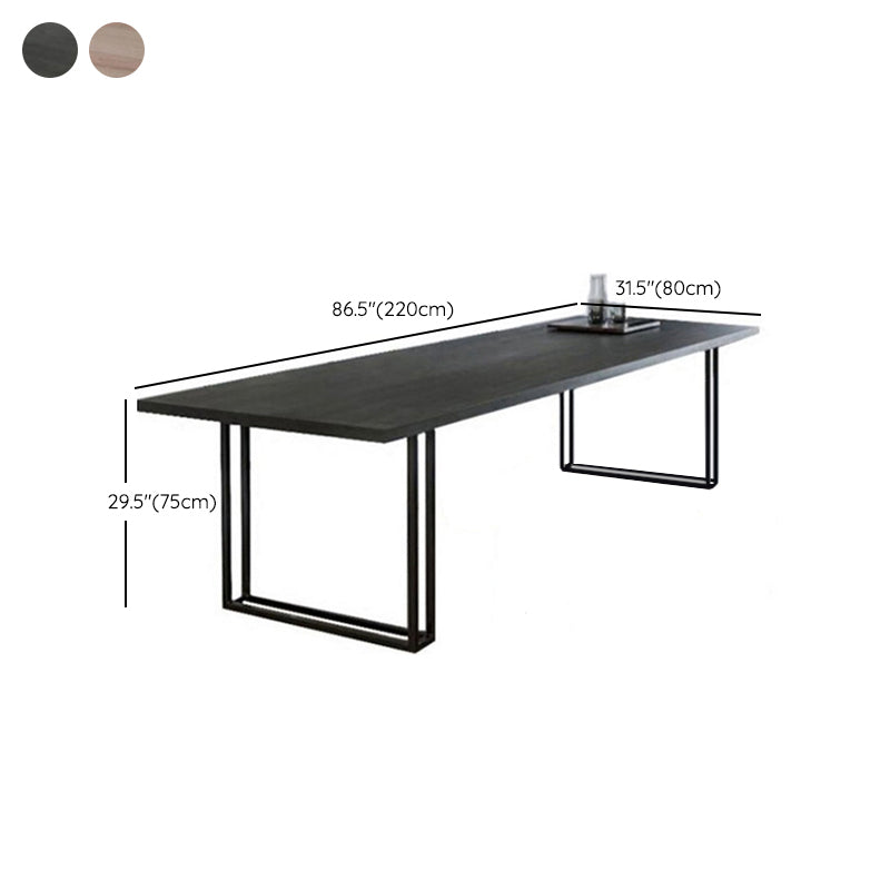 Rectangle Industrial Dinner Table Dining Room Solid Wood Dining Table