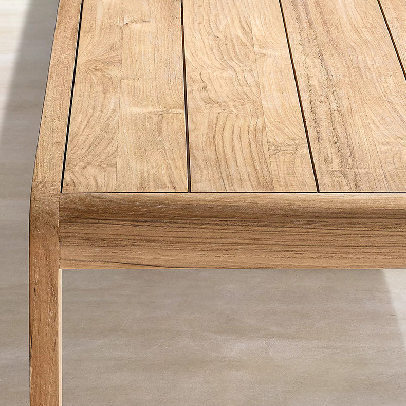 Rectangular Patio Dining Table Set 1/7 Pcs Wood Patio Dining Table with Chairs