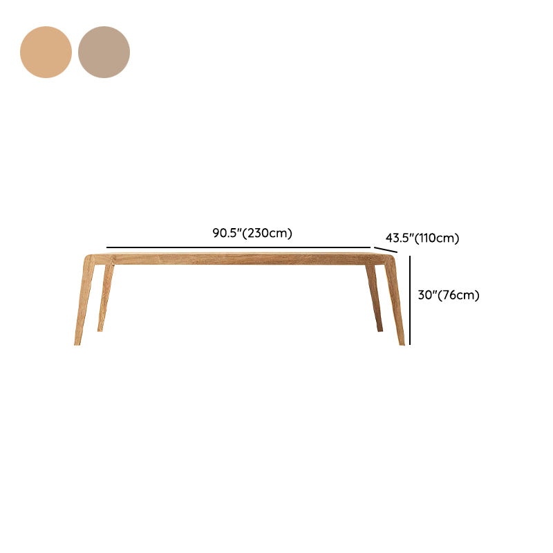 Rectangular Patio Dining Table Set 1/7 Pcs Wood Patio Dining Table with Chairs