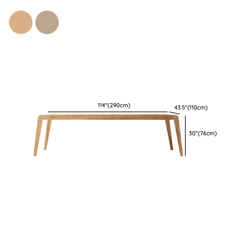 Rectangular Patio Dining Table Set 1/7 Pcs Wood Patio Dining Table with Chairs
