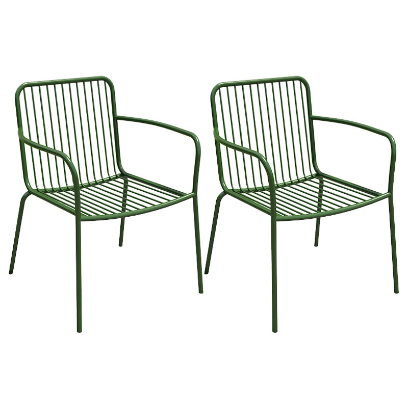 Modern Outdoor Bistro Table Set 1/2/5/7 Pcs Green Metal Bistro Set