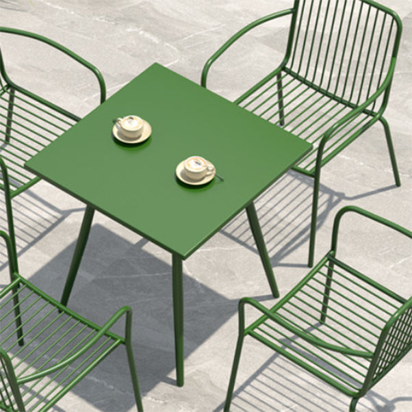 Modern Outdoor Bistro Table Set 1/2/5/7 Pcs Green Metal Bistro Set