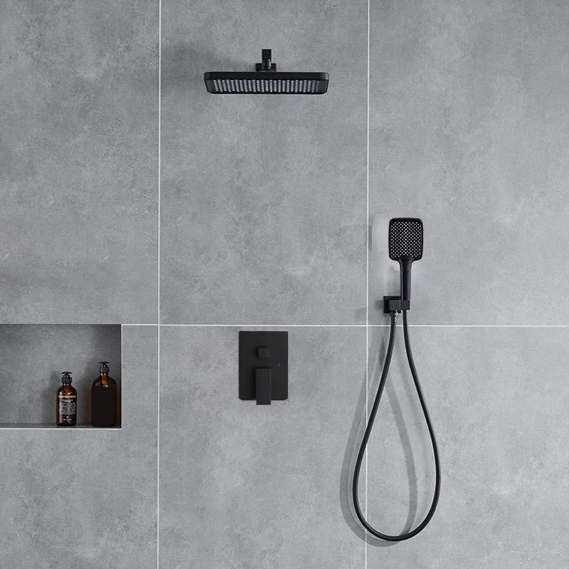 Modern Shower Head Combo Brass with Shower Arm Wall Mounted Shower System
