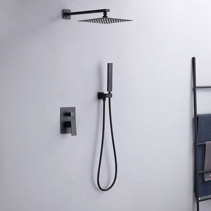 Modern Shower Head Combo Brass Wall Mounted Adjustable Water Flow Shower Trim
